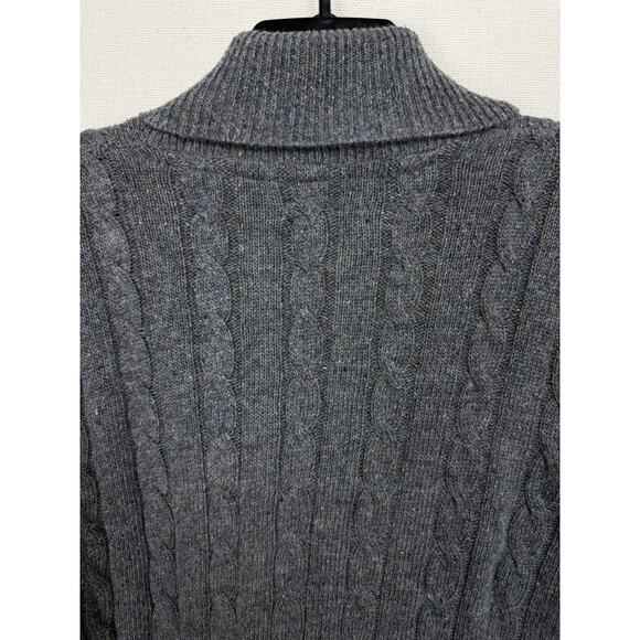 Men's asos Sweater Sz XL Button Up Shawl Collor Cable Knit Wool Blend - Picture 6 of 12